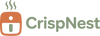 CrispNest logo, transparent background
