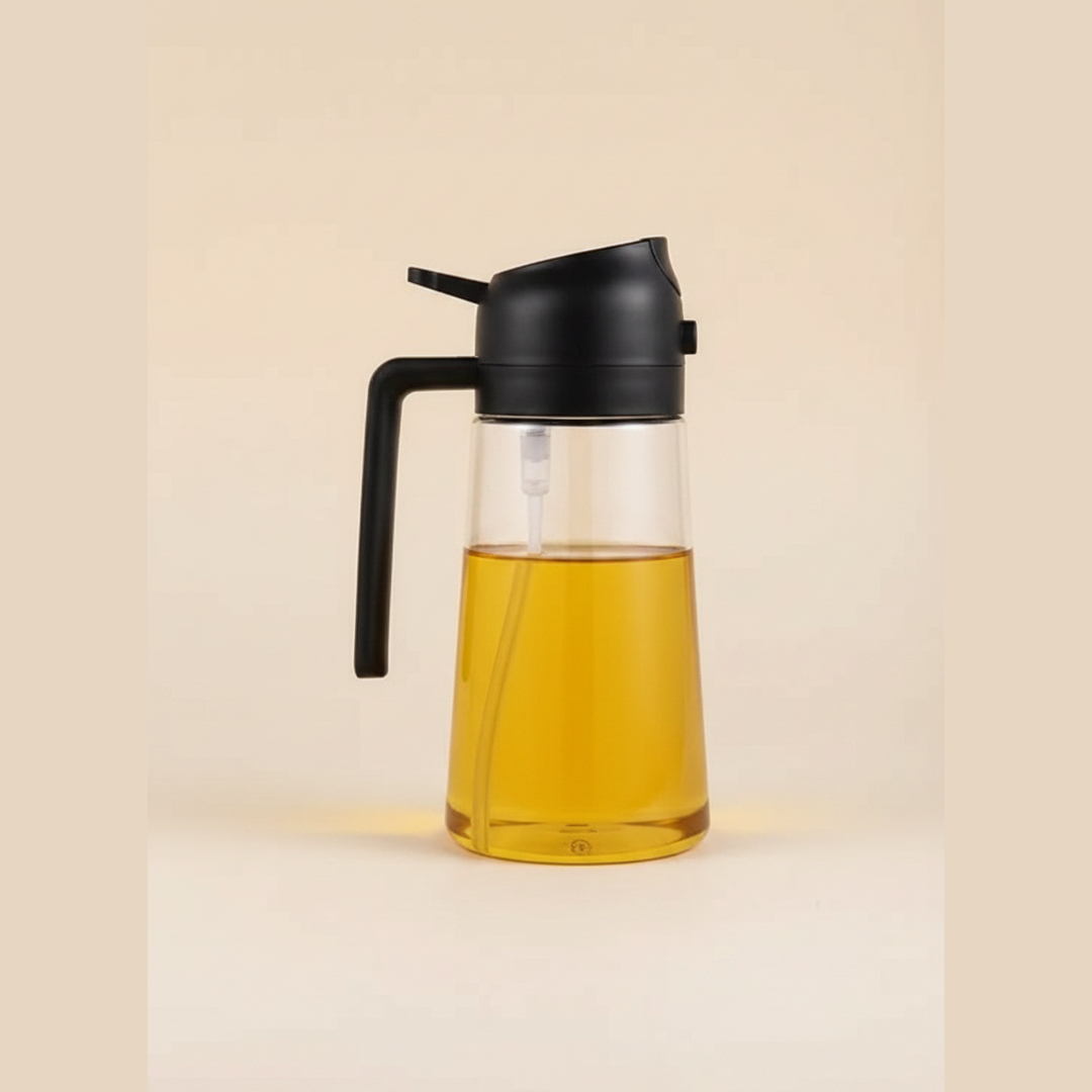 CrispNest 2-in-1 oil sprayer and pourer bottle, 500ml